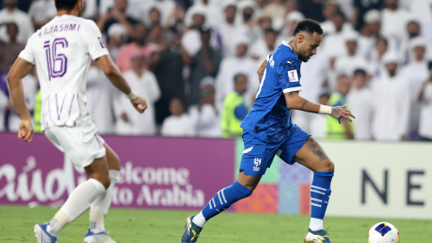 Neymar, jugador del  Al-Hilal, en su vuelta a las canchas este lunes 20 de octubre de 2024.