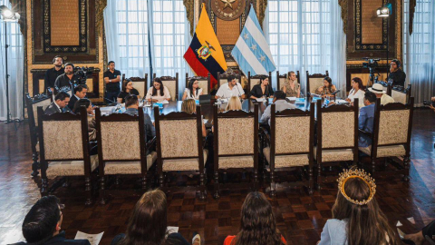 Vista referencial de la sesión del concejo cantonal de Guayaquil de la tarde de este jueves 24 de octubre de 2024, en el Palacio Municipal de la ciudad.