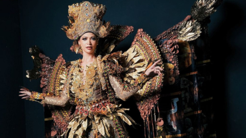 María José Vera, Miss Grand Ecuador, con el traje típico, 22 de octubre de 2024.