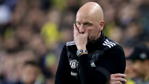 El entrenador Erik ten Hag durante el partido UEFA Europa League entre el Fenerbahce SK y el Manchester United, en Estambul, el 24 de octubre de 2024.