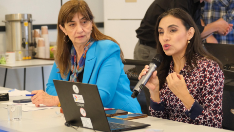 La vicepresidenta Verónica Abad durante un foro sobre la paz en Ankara el 15 de octubre de 2024.