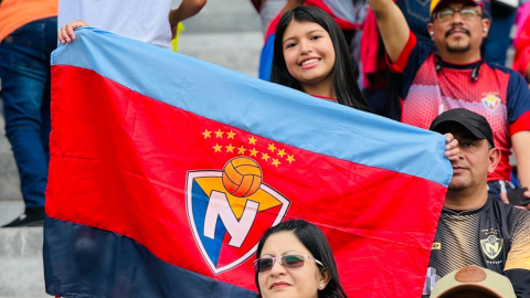 Hincha de El Nacional, durante un partido del 3 de noviembre de 2024.