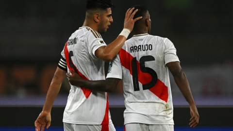 Jugadores de Perú, durante un partido de Eliminatorias, el 12 de octubre de 2024.