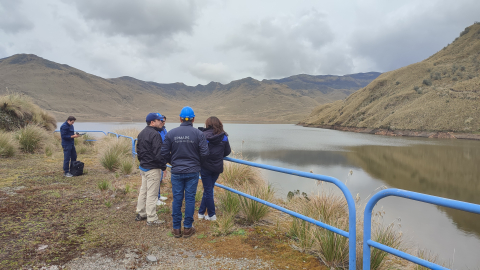 Imagen del embalse Salve Faccha, en el Parque Nacional Cayambe Cajas, el 14 de noviembre de 2024.