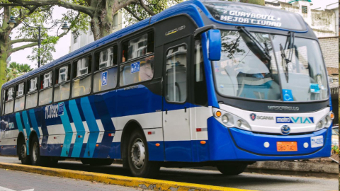 Sistema de transporte del metrovía, en Guayaquil.