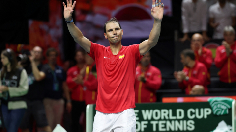 Rafael Nadal se despide del público español este martes 19 de noviembre de 2024, en la Copa Davis.