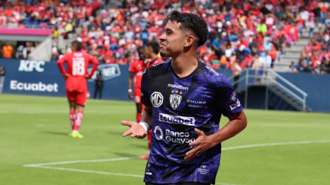 Kendry Páez, de Independiente del Valle, durante la Fecha 12 de la LigaPro, ante El Nacional, el 3 de noviembre de 2024.