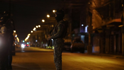 Militares en una calle de Durán, en Guayas