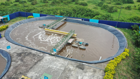 Sistema de reutilización de agua tratada para riego de ECOTEC.