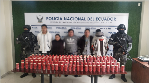 150 cartuchos de explosivos fueron decomisados por la Policía en Tulcán.