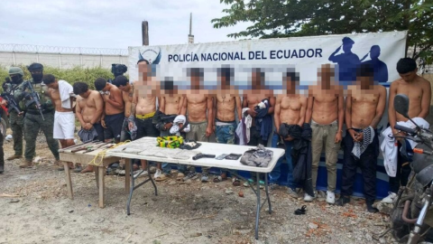 Detenidos en un operativo policial en Durán