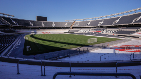 Fotografía del 13 de noviembre de 2024 del estadio Más Monumental de Buenos Aires, casa de River Plate.