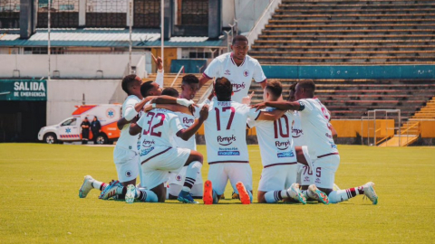 Una celebración de los jugadores de Atlético Vinotinto, el 5 de agosto de 2024.