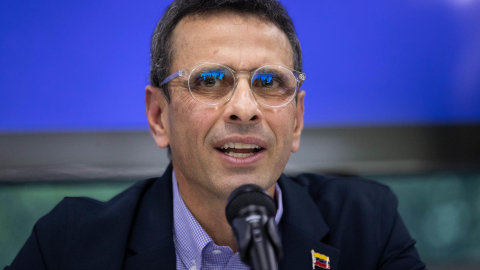 Henrique Capriles, excandidato presidencial de Venezuela, en una rueda de prensa en Caracas el 22 de agosto de 2023.