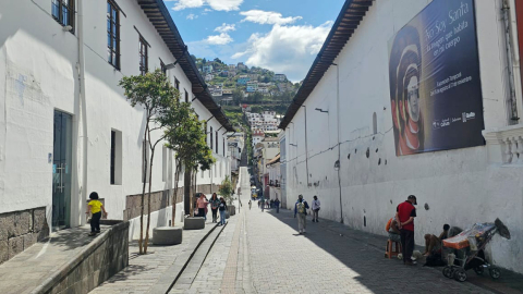 Calles del centro histórico de Quito, diciembre de 2024.