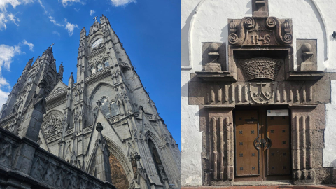 Basílica del Voto Nacional y Monasterio de El Carmen Bajo, en Quito, diciembre de 2024