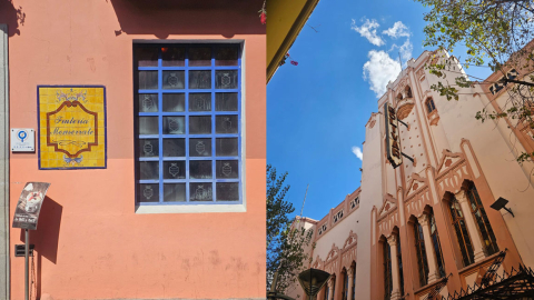 Detalles del centro de Quito: Frutería Monserrate y Teatro Bolívar