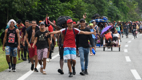 Migrantes con destino a la frontera entre México y Estados Unidos, 21 de noviembre de 2024.