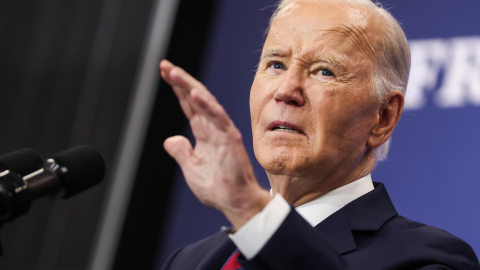 El presidente de Estados Unidos, Joe Biden, en un evento en el Brookings Institution en Washington D.C., el 10 de diciembre de 2024.