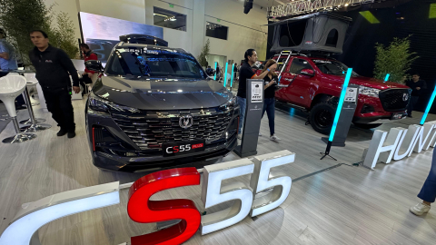 Imagen referencial de carros de una marca china en el evento Automundo, Quito, 1 de septiembre de 2024.