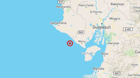 Reporte del Instituto Geofísico de un temblor en Guayas