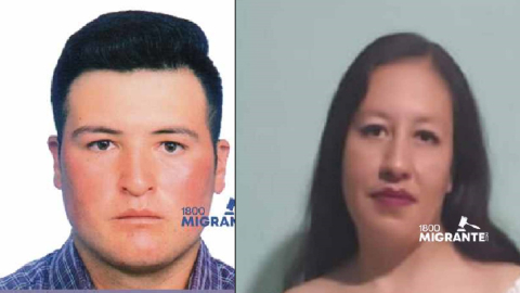 Santiago Mariño y Mayra Ibarra, migrantes ecuatorianos desaparecidos en la frontera Guatemala con México, según el reporte de 1800 Migrantes publicado este martes 17 de diciembre de 2024.