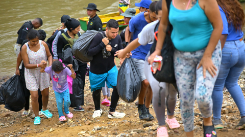 Migrantes en el Darién