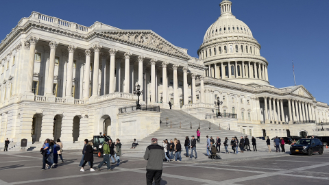 Fotografía de archivo de la fachada del Congreso de Estados Unidos en Washington D.C. en noviembre de 2021.