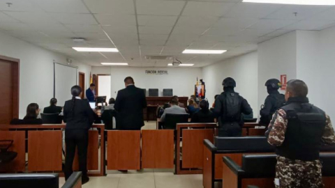 Audiencia del caso Pampa, desarrollada en el Complejo Judicial Norte de Quito, este lunes 23 de diciembre de 2024.