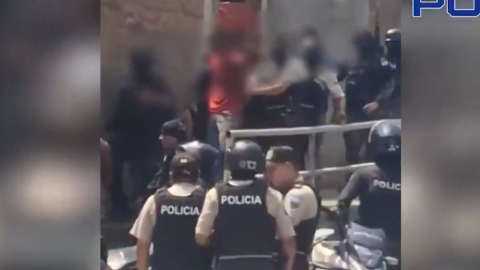 Detenidos durante el ataque armado contra policías registrado el martes 24 de diciembre de 2024 en Flor de Bastión, en Guayaquil.