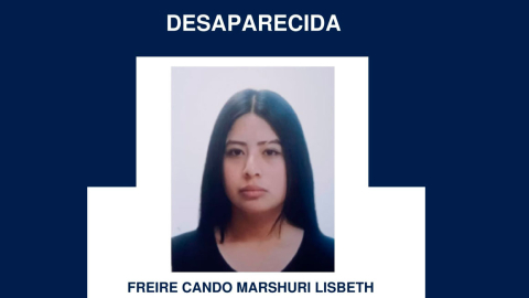 Ficha de persona desaparecida de Marshuri Lisbeth Freire.