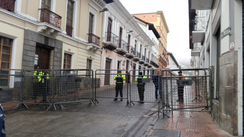 Este 4 de enero de 2025 algunas calles del centro de Quito amanecieron cerradas.