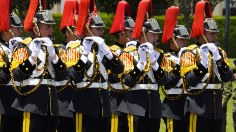 Ceremonia oficial del Ejército Ecuatoriano. Este lunes 6 de enero de 2025 inició el proceso de inscripción para ingresar a la institución.