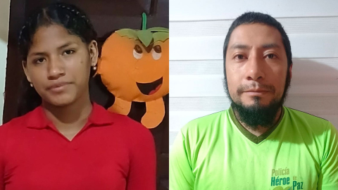 Lady Annay Bajaña y Milton Andrés Hinojosa, personas reportadas como desaparecidas en Ecuador.