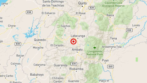 Temblor registrado en Pujili, Cotopaxi, 9 de enero de 2025.