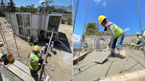 Imagen referencial de obras de construcción en Ecuador.