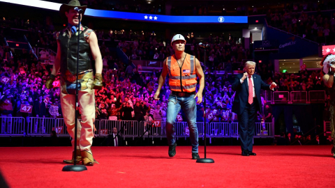 El grupo Village People durante la investidura del presidente de Estados Unidos Donald Trump, el 19 de enero de 2025.