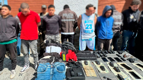 Detenidos por robo de caja fuerte en La Armenia, en el suroriente de Quito.