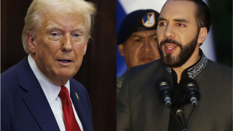 Donald Trump, presidente de Estados Unidos, y su homólogo de El Salvador, Nayib Bukele, 23 de enero de 2025.