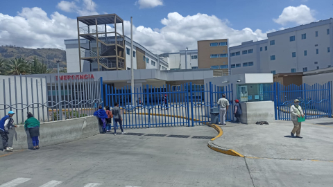 El herido fue llevado al hospital de Ambato.