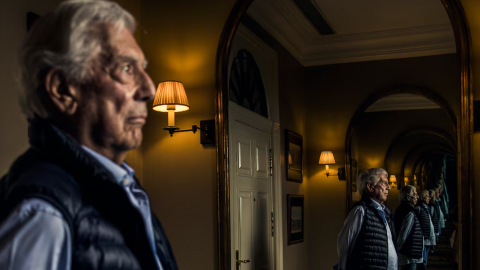 Fotografía de Mario Vargas Llosa en Madrid, en octubre de 2019.