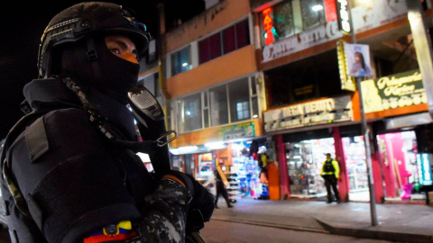 Operativos policiales realizados en el sector de Solanda, en Quito, a inicios de abril de 2025.