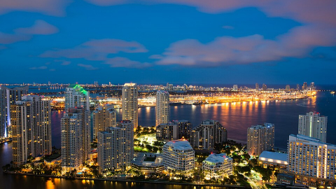 Imagen de Miami, ciudad estratégica como un centro de negocios. Foto: Wikimedia Commons