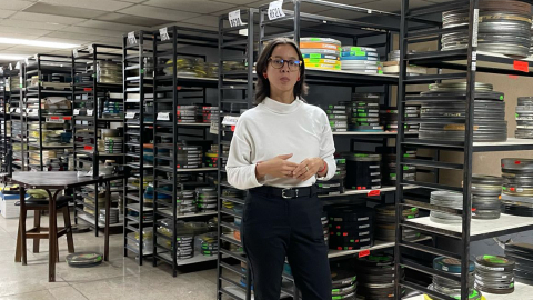 Mariuxi Alemán, directora de la Cinemateca Nacional, donde funciona el Archivo Histórico