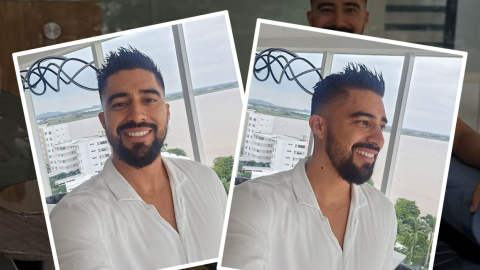 Christian Noboa en su departamento en isla Mocolí