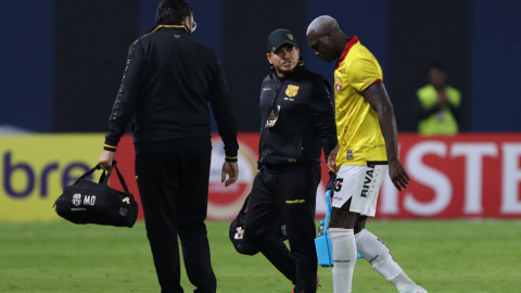 Felipe Caicedo, durante el partido de Barcelona SC ante Independiente del Valle por Copa Libertadores, el 27 de mayo de 2025.