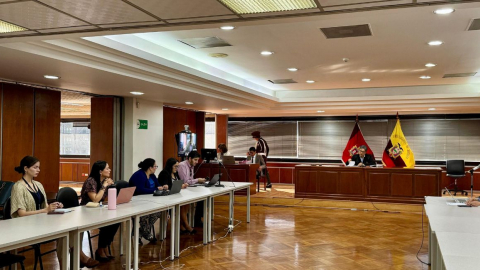 La audiencia de suspensión de la pena para dos familiares de la exasambleísta Bella Jiménez se desarrolló el 30 de mayo de 2025.