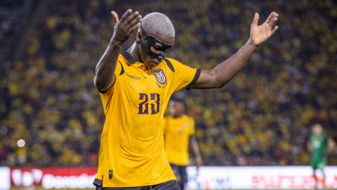 Moisés Caicedo, durante un partido de la selección de Ecuador por Eliminatorias, el 8 de junio de 2025.