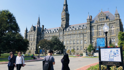 Imagen referencial de una de las universidades de Estados Unidos, la de Georgetown en Washington, 22 de septiembre de 2019.