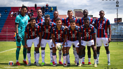 Fotografía del equipo del Deportivo Quito el sábado 14 de junio.